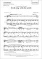 I Will Sing with the Spirit SATB choral sheet music cover